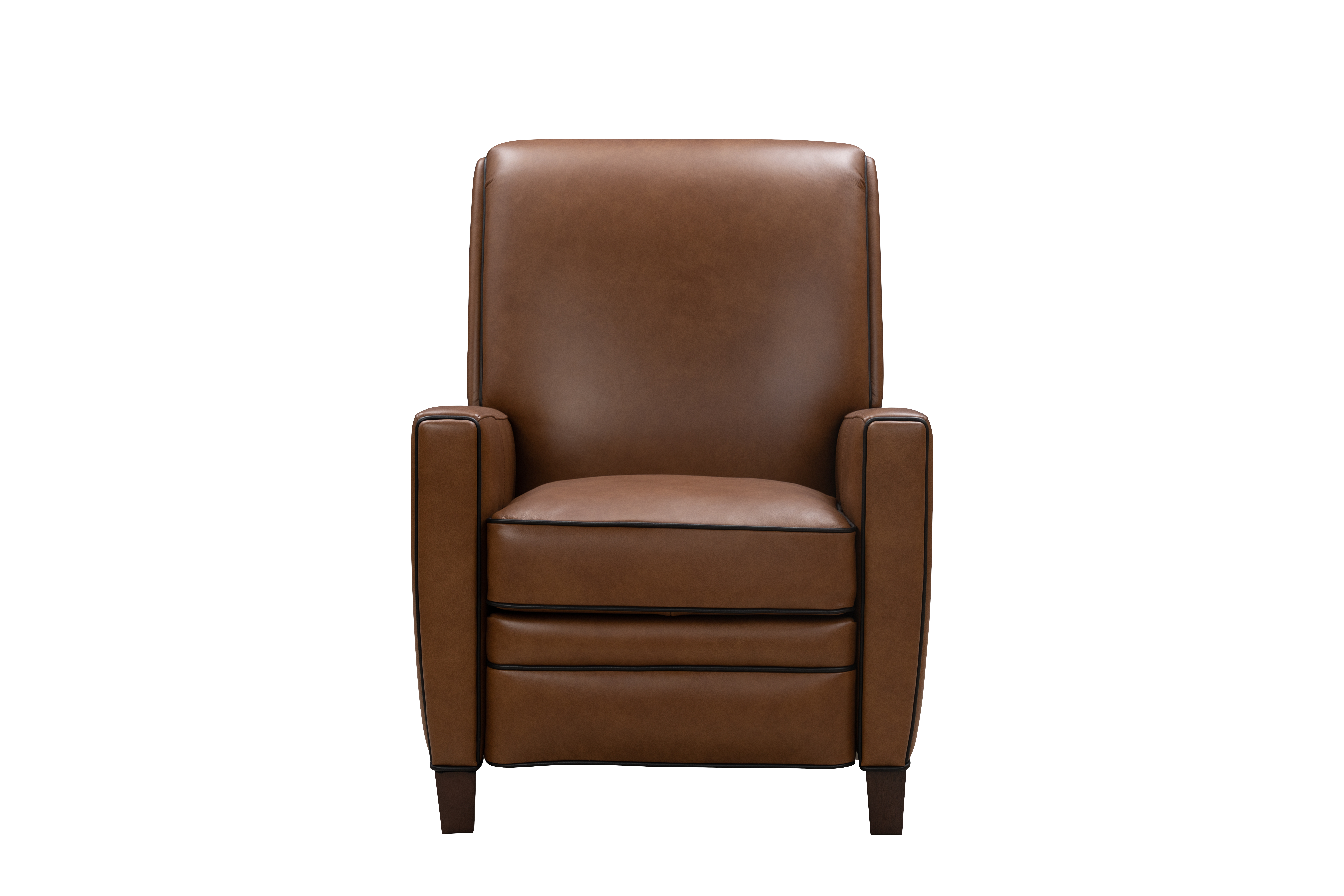 7-1655 celina push thru the arms recliner in oregan oak